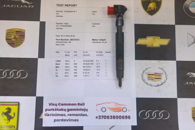 Kuro purkštukas Mercedes-GLK220. 28272472-0