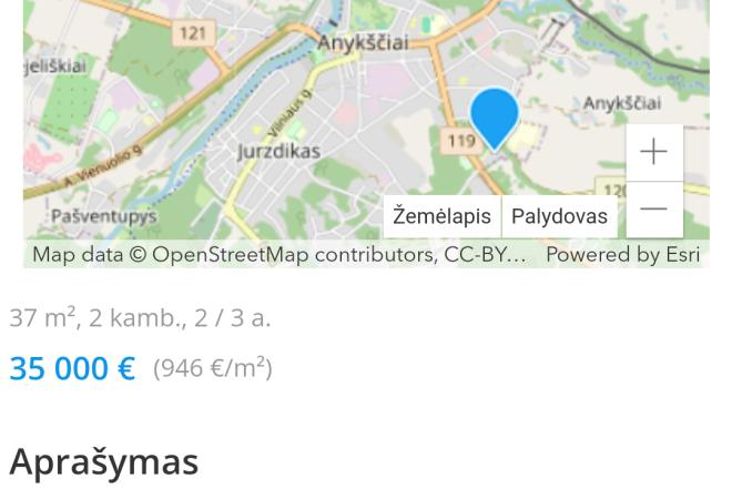 2 kambarių butas Anykščiuose-0