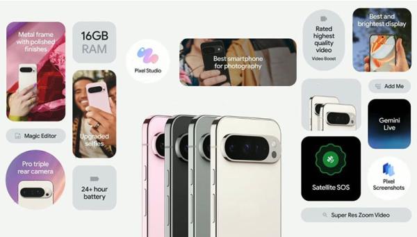 NAUJAS! Pixel 9 Pro XL-1TB/16GB RAM-2SIM-5G + DĖKLAS-7