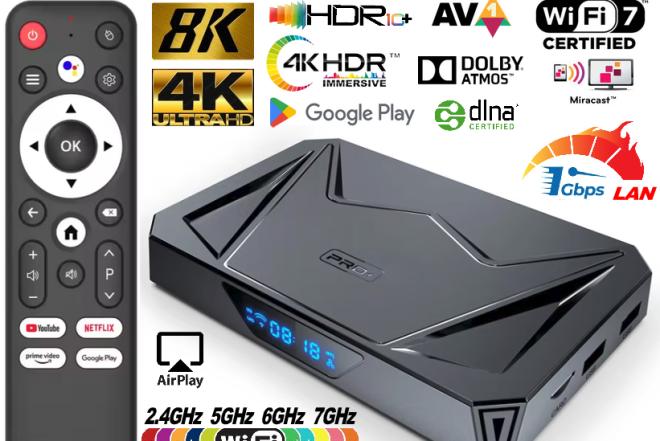 NAUJAS! 8K ULTRA PRO+ TV-BOX-VIRŠ 1000 GOOGLE TV-KANALŲ NEMOKAMAI!-0