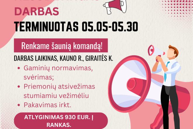 Pakuotoja (-as) laikinas darbas (Giraitės k., Kauno r.)-0