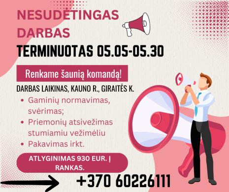 Pakuotoja (-as) laikinas darbas (Giraitės k., Kauno r.)-0