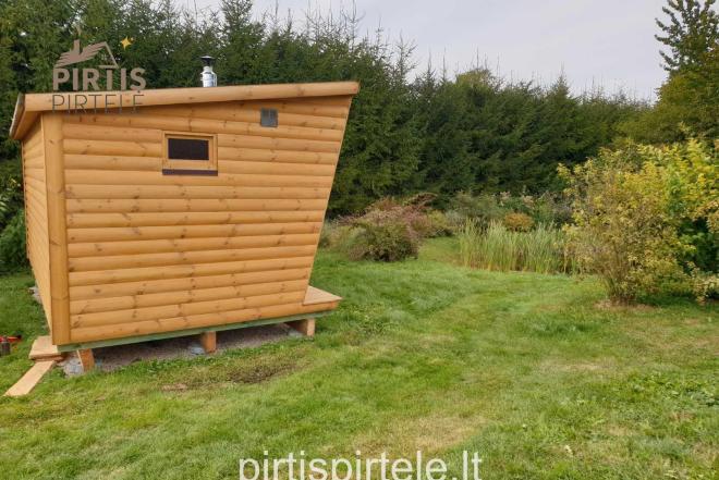 Karkasinės pirtys, mobili sauna, batska ant ratu-0
