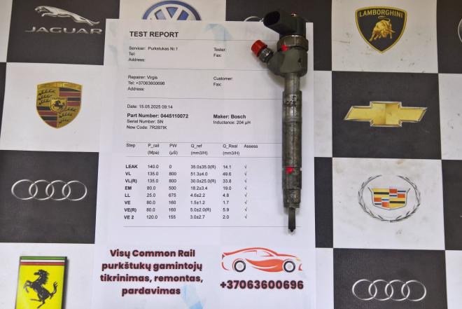 Kuro purkštukas Mercedes-E200. 0445110072-0