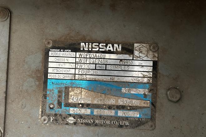 Dyzelinis krautuvas Nissan, WGF03A40U, 1995 m., 2W330-0
