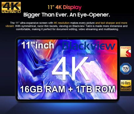 NAUJAS! BLACKVIEW TAB PC 4K UHD 11.0"COLIŲ+5G+2SIM+IPTVI-0