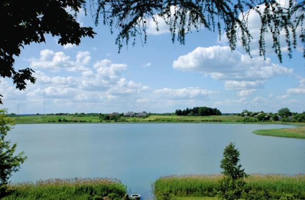 Jiezno miestas didelė namų valda senas rąstų namas-6