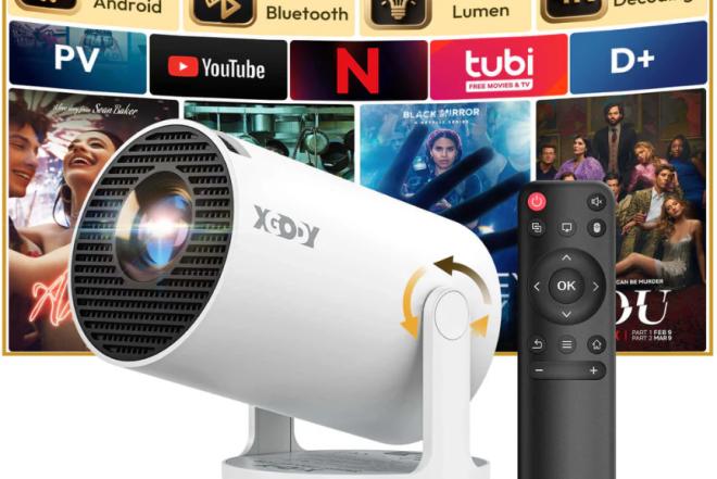 4K TV-PROJEKTORIUS+VIRŠ 2000 GOOGLE TV KANALŲ NEMOKAMAI!-0
