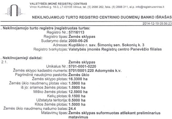 16,33 ha žemės – miško sklypas Kupiškio r.-4