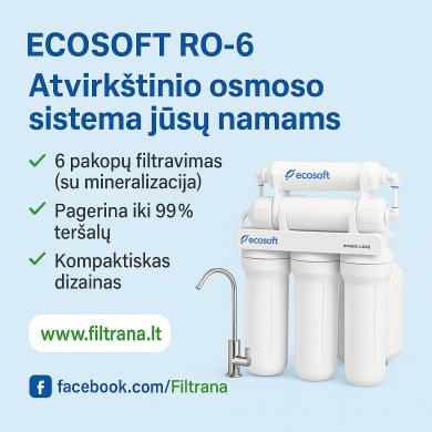 Nauja atvirkštinio osmoso sistema Ecosoft RO-6-0