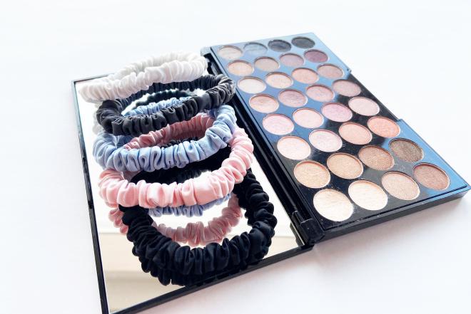 100% Mulberry šilko plaukų gumelės-0