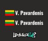 Lipdukai automobiliams su trispalve ir vardu-0