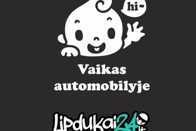 Lipdukai Vaikas automobilyje-0