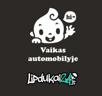 Lipdukai Vaikas automobilyje-0