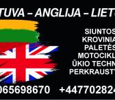 ***LIETUVA ANGLIJA VEŽAM SIUNTAS, PERKRAUSTOM  GERA KAINA +37065698670-0