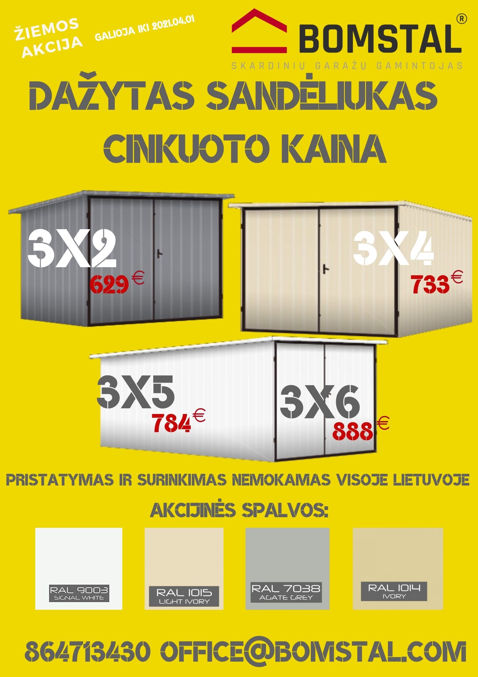 Nauji Skardiniai Garažai Nemokamas Pristatymas ir Surinkimas visoje Lietuvoje-0