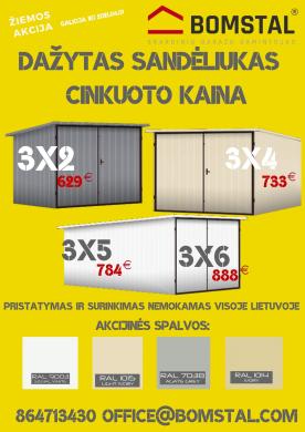 Nauji Skardiniai Garažai Nemokamas Pristatymas ir Surinkimas visoje Lietuvoje-0