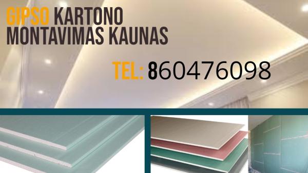 Gipso kartono montavimas Kaunas-0