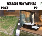 Terasų montavimas, stiklinės stoginės, verandos statymas-0