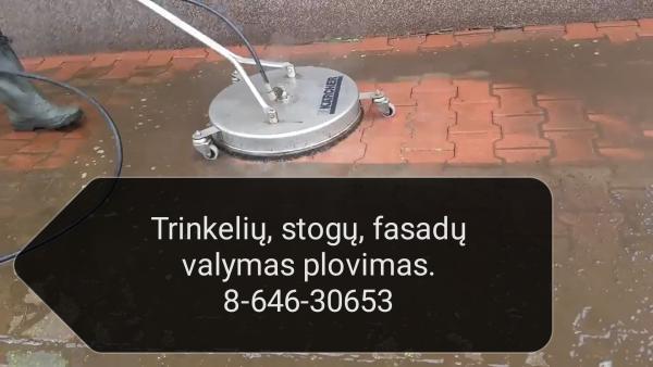 Trinkelių, stogų, fasadų valymas, plovimas.-0
