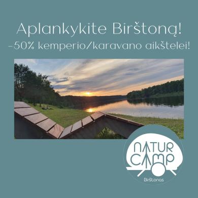 -50% NUOLAIDA kemperio / karavano aikštelei Natur Camp kempinge BIRŠTONE!-0