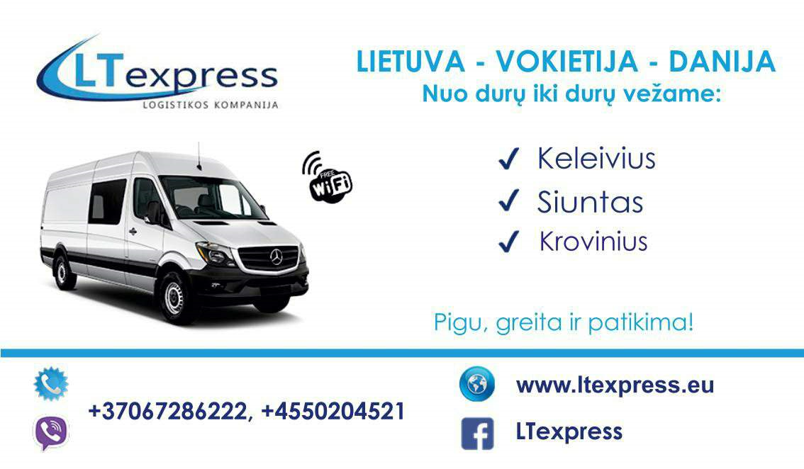 Krovinių pervežimai Lietuva - Danija - Š. Vokietija - Lietuva-0