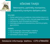 Darbas Kaune montuotojui, betonuotojui-0