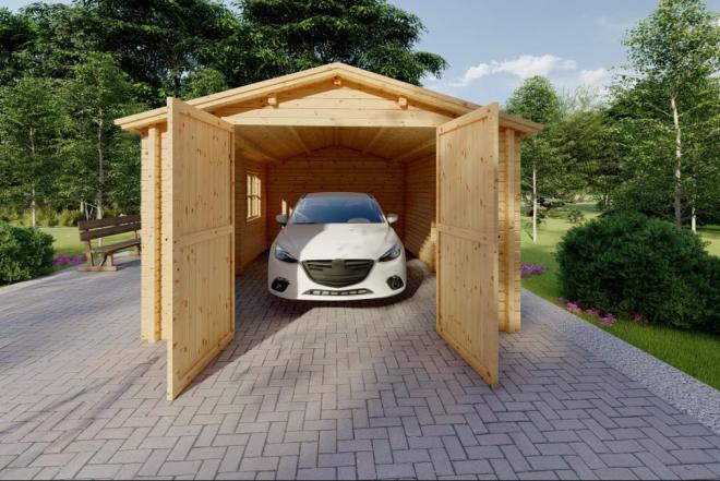 GARAŽAS OAK 3.6 M X 5.35 M, 44 Mm-0