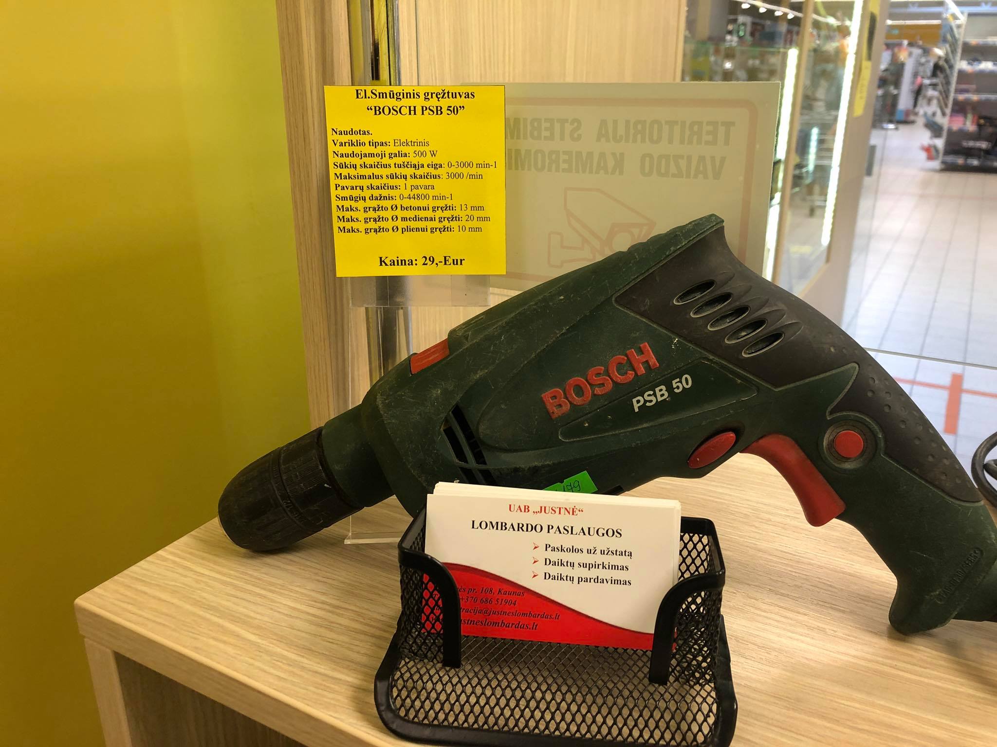 Elektrinis smūginis gręžtuvas “BOSCH PSB 50”-0