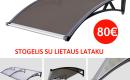 Polikarbonato stogelis su lataku virš lauko durų - 80 eur-0
