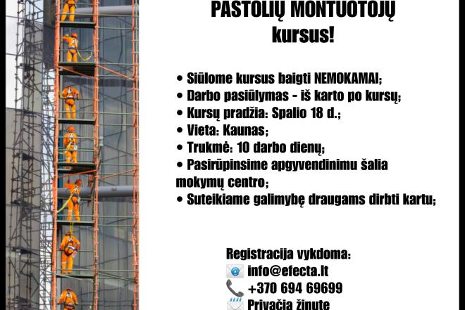 Darbas PASTOLIŲ montuotojams (-joms) Nyderlanduose / Belgijoje-0