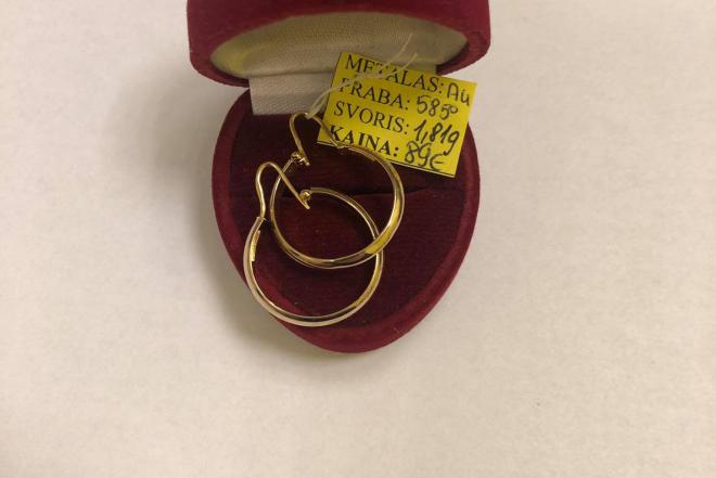 Auksiniai auskarai 1,81g-0