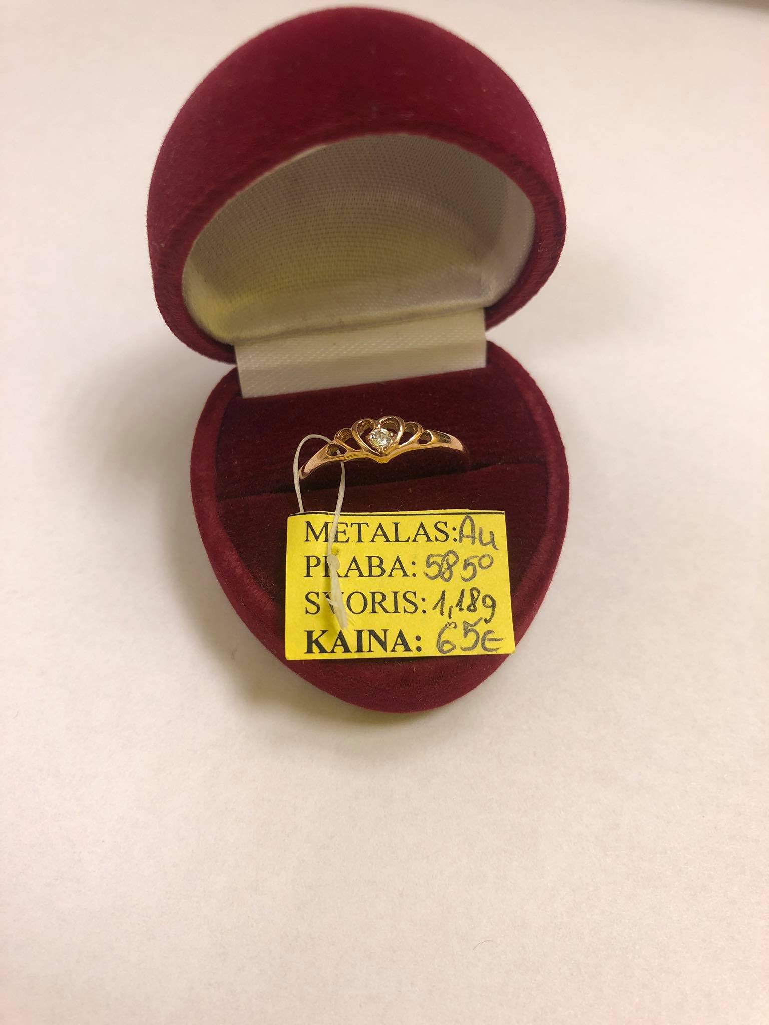 Auksinis žiedas 1,18g-0