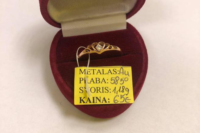 Auksinis žiedas 1,18g-0