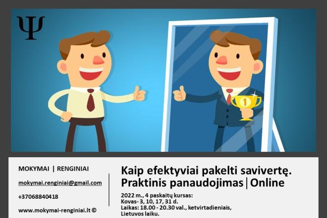 Online | Kaip efektyviai pakelti savivertę. Praktinis panaudojimas.-0