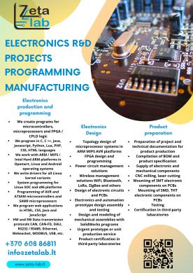 Elektronikos projektavimas, gamyba, programavimas-0