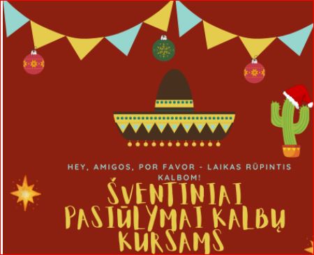 Šventiniai pasiūlymai kalbų kursams-0