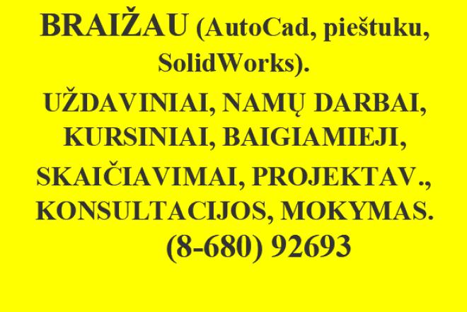 BRĖŽINIAI (pieštuku, AutoCAD) ir SKAIČIAVIMAI-0