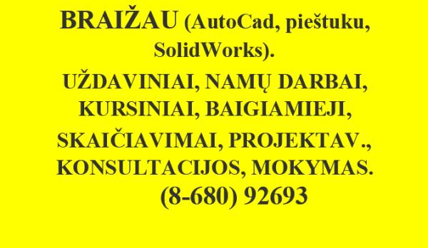BRĖŽINIAI (pieštuku,  AutoCAD) ir SKAIČIAVIMAI-0