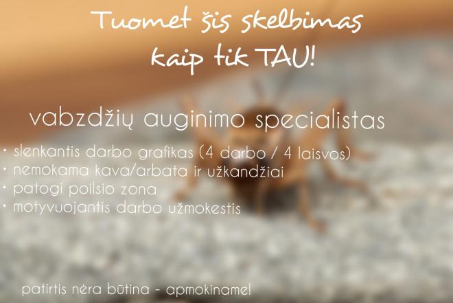 Vabzdžių auginimo specialistas (visko išmokstama)-0