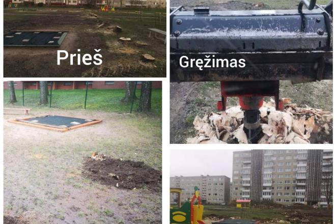 Kelmų ir krūmynų naikinimas galinga freza.-0