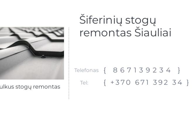 Šiferinių stogų remontas Šiauliai-0