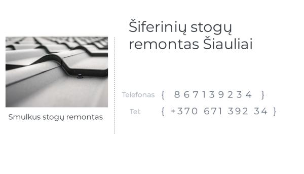 Šiferinių stogų remontas Šiauliai-0