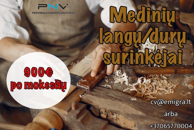 Medinių durų surinkimas/stiklinimas-0