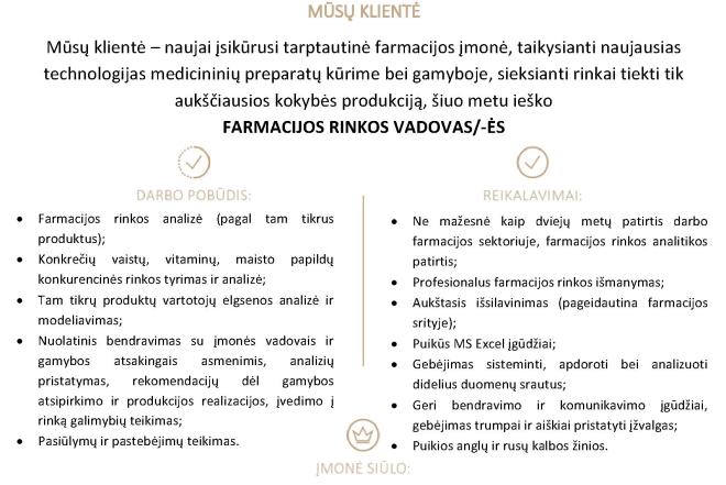 FARMACIJOS RINKOS VADOVAS (-Ė)-0