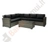 Lauko baldų komplektas GENE su minkšta dalimi, kampinė sofa ir stalas-0