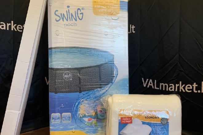 Apvalaus Karkasinio Baseino Komplektas 4,88x1,22m-0