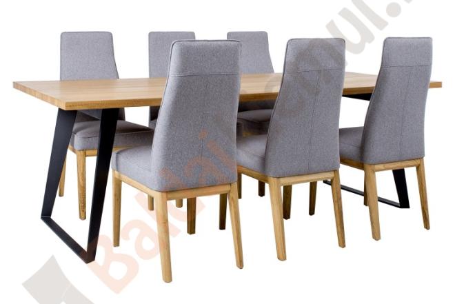 Valgomojo komplektas LISBON su 6 kėdėmis-0