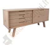 Indauja BERGEN 160x45xH73cm: 2 stalčiai ir stumdomos durys-0