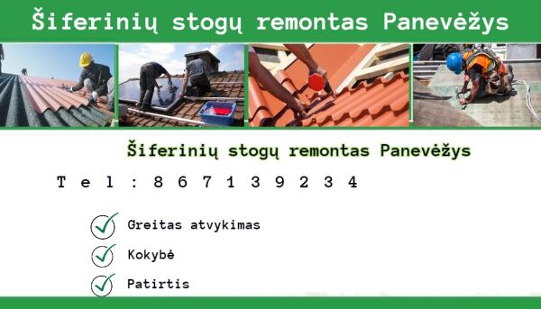 Šiferinių stogų remontas Panevėžys-0